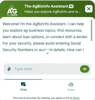 chatbot screenshot